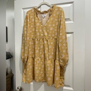 True Craft Mustard Floral Top
